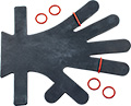 Silicone Hand with Positioning Rings